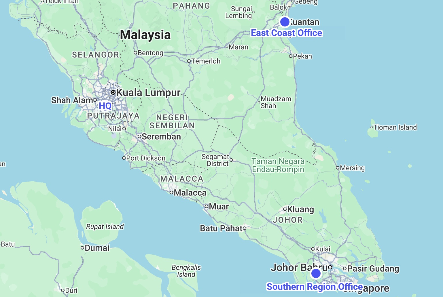 PRIMA office locations across Malaysia
